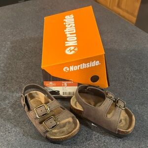 Northside Kids Sandals - Tan with Gold Buckles